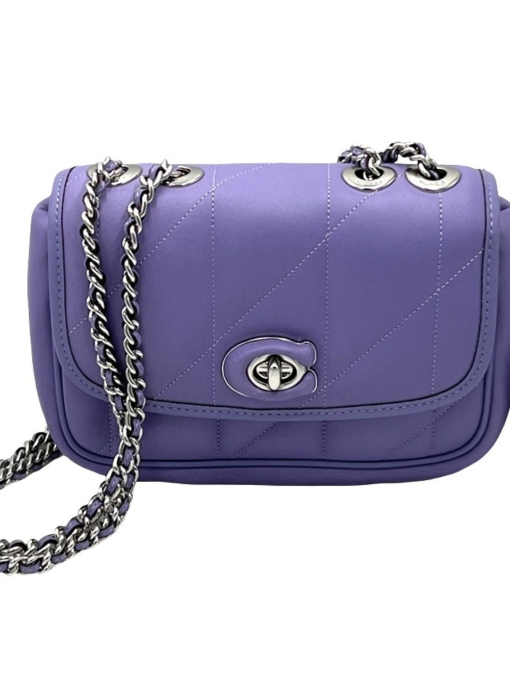 New w/Tag Coach Quilted/Pillow Violet/Light Purple Purse Bag